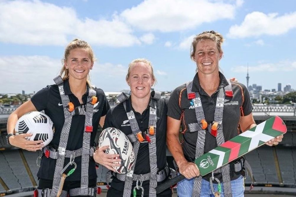New Zealand's Sports Icons Kendra Cocksedge, Katie Bowen and Sophie Devine Mark International Women’s Day