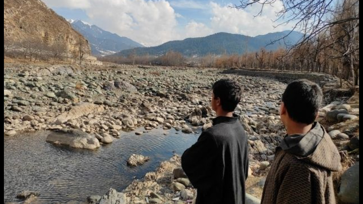 People of the valley infront of the stream. People of the valley infront of the stream.