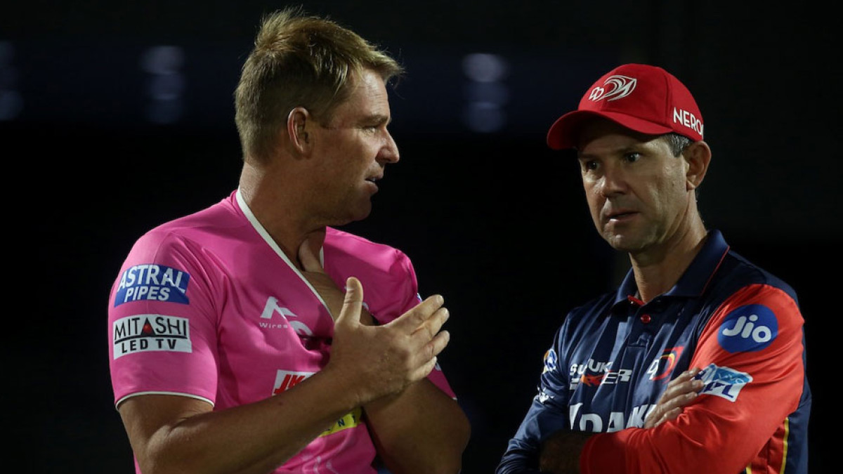 Shane Warne, left, with his former Australian captain Ricky Ponting on the sidelines of an IPL match Shane Warne, left, with his former Australian captain Ricky Ponting on the sidelines of an IPL match