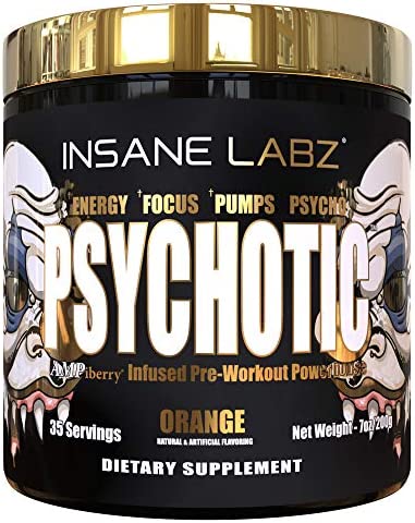 Insane Labz Psychotic Gold, High Stim Pre workout Powder Insane Labz Psychotic Gold, High Stim Pre workout Powder