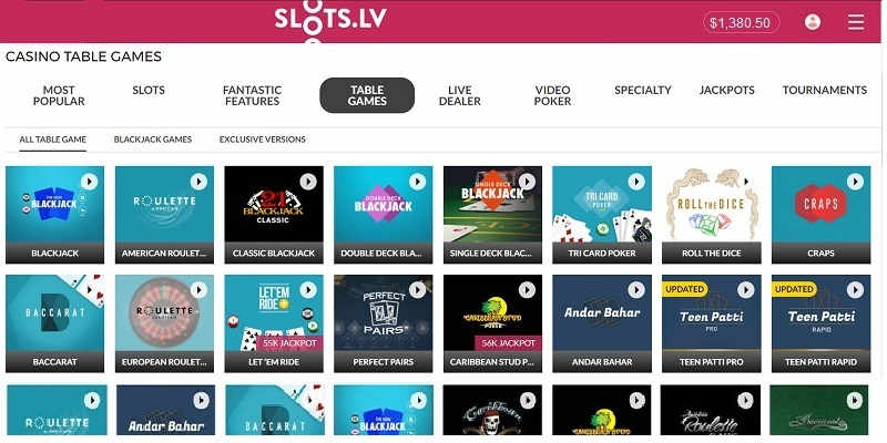 Slots lv Casino Table Games Slots lv Casino Table Games